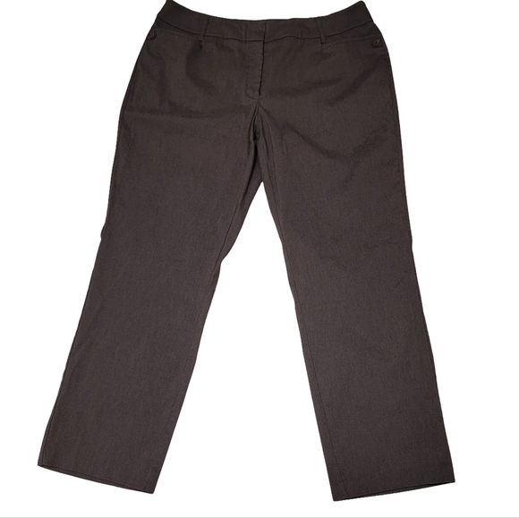 Lane Bryant Size 18 Average Gray Straight Leg Pants All Seasons Wear 31" Inseam - Picture 1 of 7